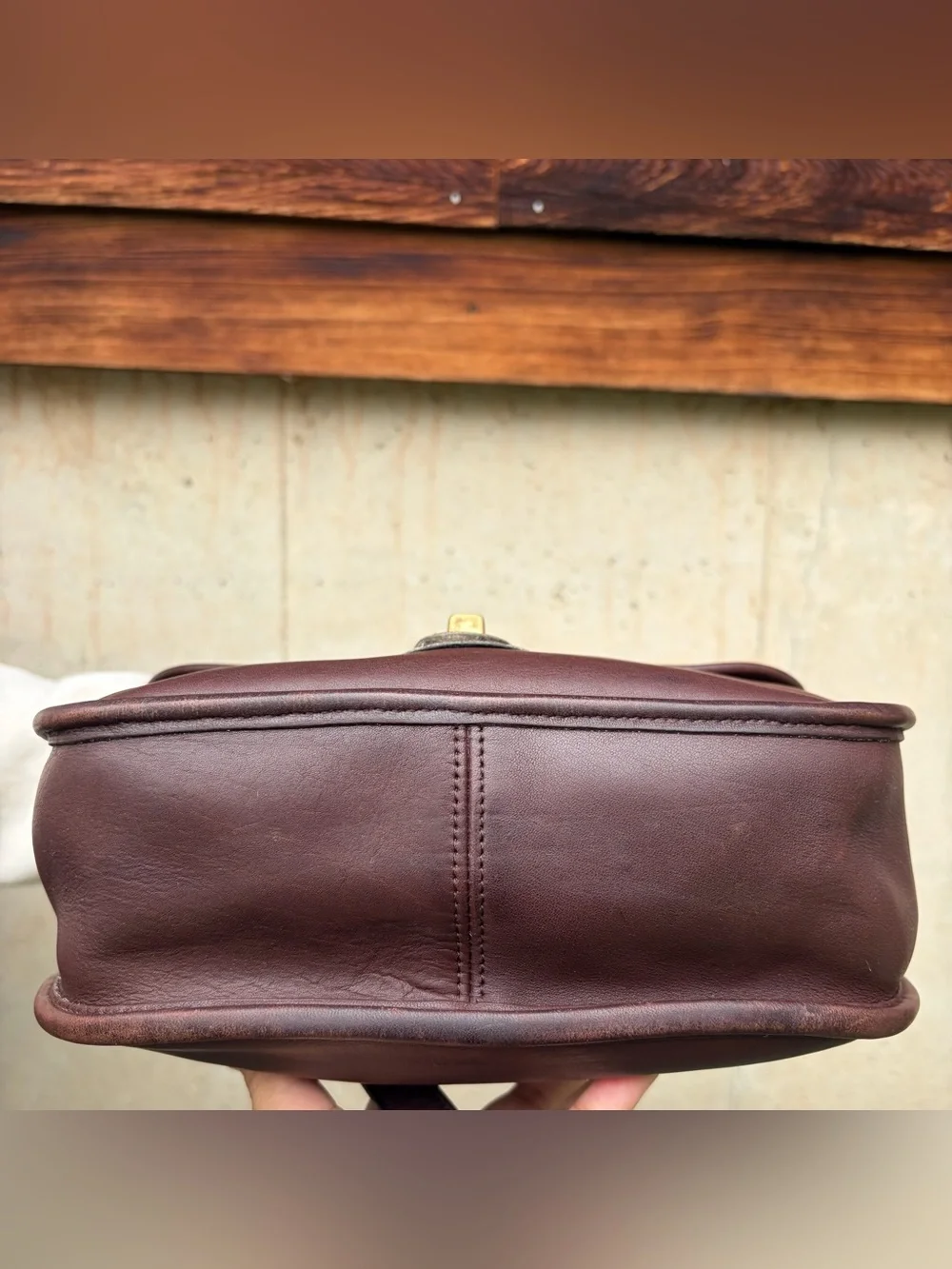 *RARE* Coach Sherbourne #9987 Mahogany Leather VTG 90s Top Handle Turnlock Bag - Picture 8 of 13
